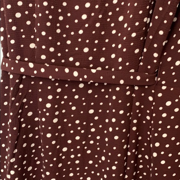 Max Studio boho high low ruffle wrap polka dot dress S - Picture 7 of 15
